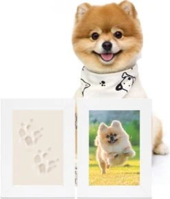 Honden Fotolijst Met Kleiafdruk – Gipsafdruk – Speelgoed Voor Dieren – Pootafdruk Hond – Puppy Speelgoed – Gipsafdruk Huisdie
