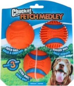 Chuckit! Chuckit Fetch -set 3 Ballen-hondenspeelgoed-hondenbal-honden-M