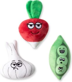 Petshop By Fringe Studio 289508 Set Veggies – Speelgoed Voor Dieren – Honden Speelgoed – Honden Knuffel – Honden Speeltje – Honden Speelgoed Knuffel – Hondenspeelgoed Piep – Hondenspeelgoed Bijten