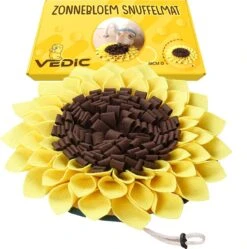 VEDIC® – Zonnebloem Snuffelmat – Hondenspeelgoed – Antischrokmat Voor Hond En Kat – Intelligentiespeelgoed