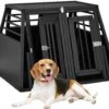 Relaxdays Autobench Hond – Aluminium – 2 Honden – Grote Hondenbench Auto – Schuine Zijden -Hondenbenodigdheden Winkel 1200x1022