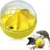 Hond IQ Treat Balls Verstelbare Voer Dispenser Honden Puzzelspeelgoed Wobble Wag Talking Giggle Squeaky Ondestructible Ball Puppy Chewers Dispensing Toys For S/M/L Agressive Chewer Breed -Hondenbenodigdheden Winkel 1200x1136