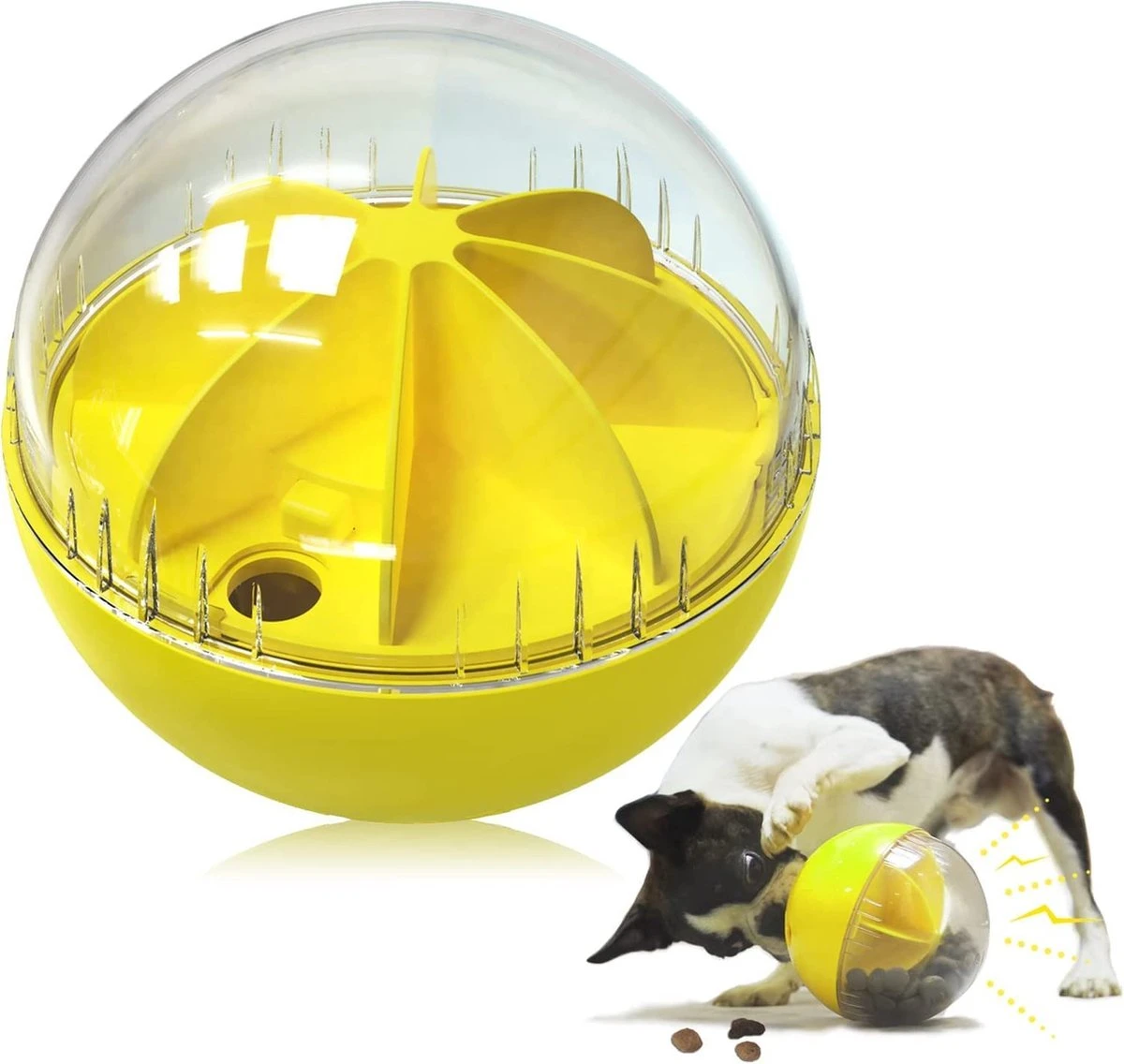 Hond IQ Treat Balls Verstelbare Voer Dispenser Honden Puzzelspeelgoed Wobble Wag Talking Giggle Squeaky Ondestructible Ball Puppy Chewers Dispensing Toys For S/M/L Agressive Chewer Breed 3 Hond IQ Treat Balls Verstelbare Voer Dispenser Honden Puzzelspeelgoed Wobble Wag Talking Giggle Squeaky Ondestructible Ball Puppy Chewers Dispensing Toys For S/M/L Agressive Chewer Breed