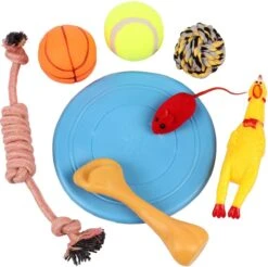 Merco – Honden Speelgoed Set – Met Acht Klassiekers – Kauwen – Flossen – Puppy