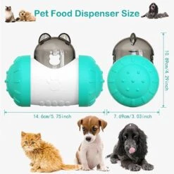 Hond/Kat – Dispenser Speeltje – Blijft In Evenwicht – Zwart/Roze/Aqua Blauw – Nieuw