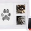 NOVOB® Fotolijst Met Inktafdruk – Pootafdruk Hond – Contactloos – Hondenspeelgoed – Voetafdruk Baby – Handafdruk – Kraamcadeau – Bodycasting – 23.5 X 29 Cm | Wit -Hondenbenodigdheden Winkel 1200x871