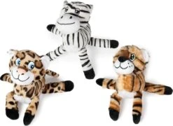 Flamingo Karlie – Hondenknuffel Met Piep – Plush Toy Zappy – 25cm Black/white – Zwart/wit Zebra Honden Knuffel Speelgoed