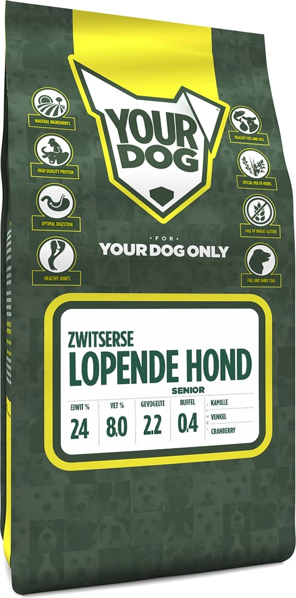 Yourdog Zwitsere Lopende Hond Senior (3 KG) 3 Yourdog Zwitsere Lopende Hond Senior (3 KG)