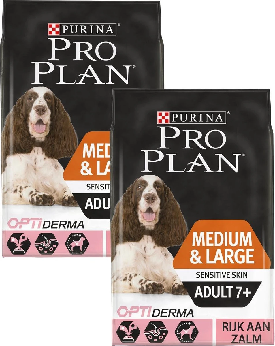 Pro Plan Dog Senior Medium & Large Breed Sensitive Zalm – Hondenvoer – 2 X 3 Kg 3 Pro Plan Dog Senior Medium & Large Breed Sensitive Zalm – Hondenvoer – 2 X 3 Kg