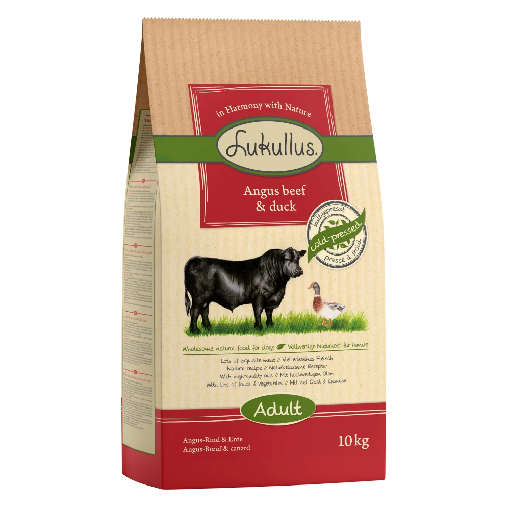 Lukullus Angus-Rund & Eend Hondenvoer – Dubbelpak: 2 X 10 Kg 3 Lukullus Angus-Rund & Eend Hondenvoer – Dubbelpak: 2 X 10 Kg