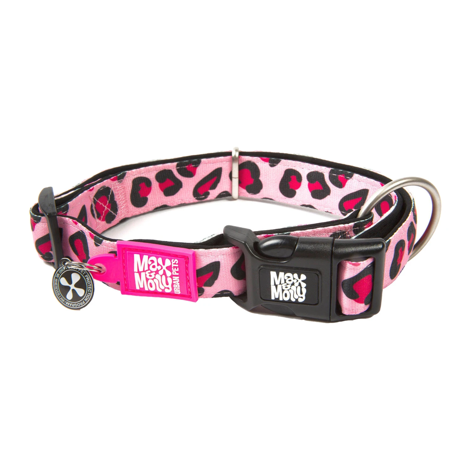 Max & Molly Smart ID Halsband - Leopard Pink 7 Max & Molly Smart ID Halsband - Leopard Pink - Afbeelding 5