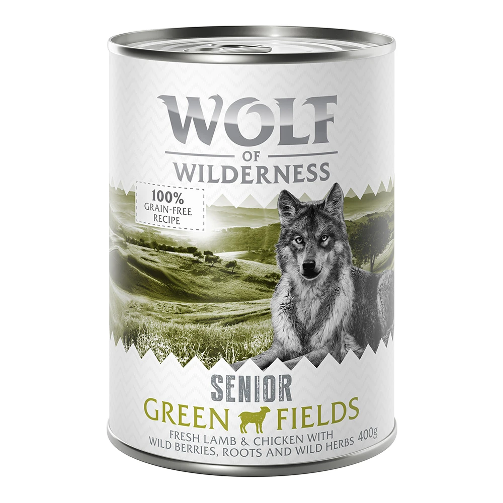 6x400g Senior Green Fields Lam Wolf Of Wilderness Hondenvoer 3 6x400g Senior Green Fields Lam Wolf Of Wilderness Hondenvoer